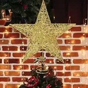 Christmas Tree Topper, 9 Inch Christmas Star Tree Topper for Christmas Decoratio