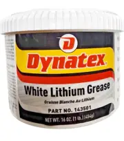 Dynatex 49595 White Lithium Grease 16 Oz. Tub (2)