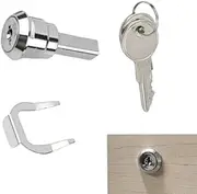 1 Pack Cabinet Lock with Keys, Key Lock, Heavy Duty Cabinet Cam Lock Set for Cabinets, RV Storage Locks, RV Compartment Locks for Truck Pickup Tool Box Mailbox Drawer Cabinet, Cam Locks Keyed Alike