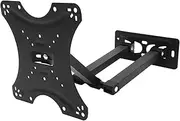 Generic 1 Set Tv Stand Wall Shelf Wall Shelves Mounts Bracket Adjustable Tv Mount Monitor Bracket Black Cold Rolled Steel