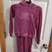 JUICY COUTURE YOUTH Velour Tracksuit Sweat Suit NEW SIZE 7