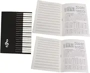 CIMAXIC Portable Five-book Music Manuscript Notebook Staff Notebook for Boys and Girls Beginners Safe Practical Design