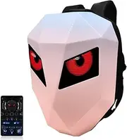 LED Motorcycle Backpack, Hard Case LED Backpack with DIY Programmable Full Color Screen, Large Capacity Waterproof Helmet Bag Laptop Backpack for Cycling