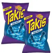 Takis Blue Heat Hot Chilli Pepper Chips 93.2g x 2 Packs American Snack Bulk