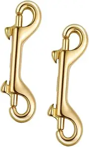 CIMAXIC Pet Leash Supplies 2pcs Double Hook Buckle Metal Snap Hooks for Dog Lead