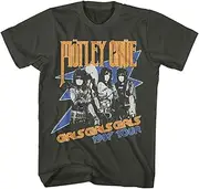 [American Classics] Motley Crue Rock Band Girls Girls Girls '87 Tour Mens Short Sleeve T Shirt 80s Vintage Style Graphic Tees