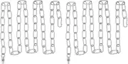 uxcell 6 Ft Light Fixture Chain, 2 Set Lighting Chain Metal Looping Link with Quick Link Screw Lock Connectors Up to 110 lbs for Pendant Lights Chandeliers Swag Lights, Silver Tone