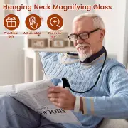 Hands Free Magnifying Glass Adjustable Neck Wear Magnifier Large Square ✿