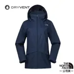 【美國 THE NORTH FACE】女 防風防水透氣連帽外套夾克 風雨衣 DRYVENT 全壓膠 3KTO 深藍N