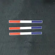 3x Silver Netherlands Flag Chrome Metal Badge Decal Emblem Sticker Holland Motor (for: Peugeot)