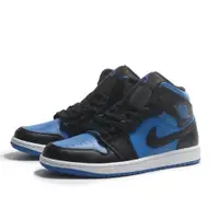 在飛比找PChome24h購物優惠-NIKE 休閒鞋 AIR JORDAN 1 MID 黑藍 A