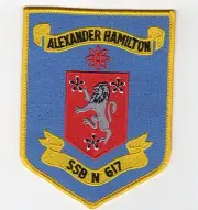 USS Alexander Hamilton SSBN 617 - Crest BC Patch Cat No C5338