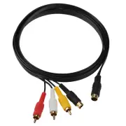 Gold Plated SAV RCA Video Audio Composite Cable for Sega Saturn S-Video AV