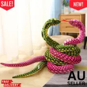 80/170/240 cm Colorful Cobra Plush Toy - Stuffed Snake Plushies Funny Home Decor