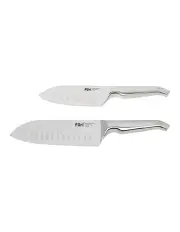 [Furi] East West Santoku Knife Set 2 Piece in Natural/Steel