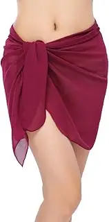 ChinFun Women's Soft Wrap Beach Swimwear Short/Knee Length/Long Cover Up Pareo Swimsuit Wrap Solid/Patterns