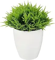 Fake Plants for Desk,Indoor Potted Plants Artificial Grass - Fake Plant Decor, Decorative Bathroom Shelf Decor for Home Bathroom Living Room