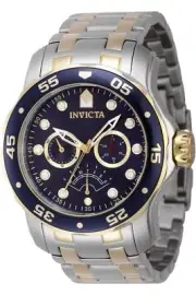 Invicta Men's 47001 Pro Diver Quartz Chronograph Blue Dial Watch