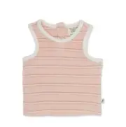 easy-peasy Baby Striped Peach Terry Cloth Tank Top Size 12M New