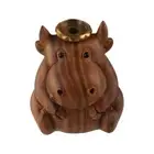 Cute Hippo Backflow Incense Holder Green Sandalwood Incense Holder Home