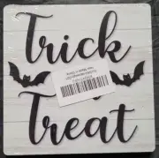 Square Halloween Trick or Treat 5" x 5" wood standee (sealed)