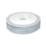 2mm Nylon Cord Beading String Chinese Knot Knitting String, Silver Grey, 42ft