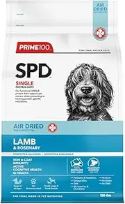 Prime 100 SPD Air-Dried Dog Food, Lamb & Rosemary, Single Protein Diet, 2.2kg Hypoallergenic Australian Made Beef Dog Food Natural Grain Free (2.2 Kg)