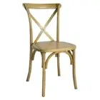 ROBYN SOLID MAPLE TIMBER CROSSBACK DINING CHAIR/TIMBER SEAT OAK COLOUR