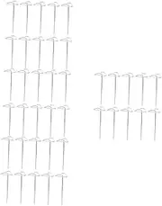 BESTonZON 4sets 10pcs Stainless Steel Skewers Durable BBQ Skewers for Air Fryer Electric Ovens for Meat Seafood and Vegetables Present for BBQ Enthusiasts 10pcs*4
