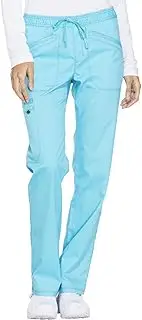 [Dickies] Womens DK106 Essense Mid Rise Straight Leg Drawstring Pant Medical Scrubs Pants
