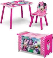 Disney Minnie Mouse 3-Piece Toddler Playroom Set– Includes Table, Chair and Toy