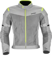 Acerbis Ramsey Vented 2.0, textile jacket , color: Light Grey/Neon-Yellow , size: XL