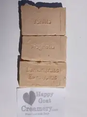 3 BARS CHEAP GOAT MILK SOAP HAPPY GOAT CREAMERY LEMONGRASS EUCALYPTUS MAGNOLIA
