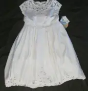 Cinderella Girl's Plus 10 1/2 White Wedding Pageant White Beaded Ball Gown Dress