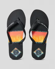 [Quiksilver] Quiksilver Men's Molokai Word Flip Flops Slippers Size 09 09 Multicolor