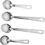 Luxshiny Serving Spoon Set 4pcs Stainless Steel Spoons for Filtering Scooping for Buffet and Restaurant
