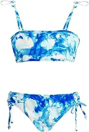 [Kanu Surf] Girls' Groovy Beach Sport Bandeau Bikini 2-Piece Swimsuit