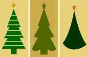 REUSABLE STENCIL 3 pc Set 9333 6"x12" CHRISTMAS TREE MYLAR SIGN STENCILS