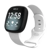 For Fitbit Versa 4 /Versa 3 Replacement Band Wristband Silicone Sports Watch (White-Small Size)