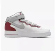 NIKE AIR FORCE 1 MID 07 LV8 ATHLETIC CLUB WHITE-GREY-RED MEN SZ 10 [DH7451-100]
