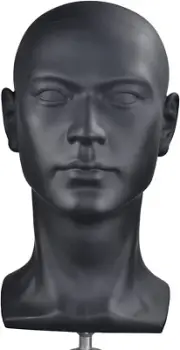 Plastic Men Mannequins Head Dummy Realistic Male Wig Mannequin Dummy Head For...
