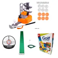 在飛比找松果購物優惠-POSMA KGS010D 兒童高爾夫玩具套裝高爾夫發球器.