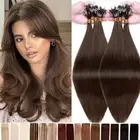 Micro Link Human Hair Extensions Micro Ring Beads Loop Remy Hair Brown 1G Thick