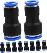 HOMOBABE 10pcs Quick Connect Pneumatic Fittings Crimp Connectors for Air Tools Easy Installation Compatible with Air Compressors Hose