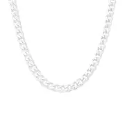 Silver 65cm Solid Bevelled Curb Chain