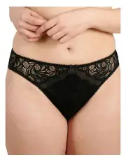 [Sans Complexe] Ariane Lace Brazilian Cut Brief in Black