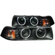 ANZO Projector Headlights w/ Halo Black (CCFL) G2 for BMW 3 Series E36 | 121011