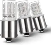 1156 1141 1003 7506 BA15S LED Bulbs Brilliant Red, LED Replacement for 12 Volt RV Tail Brake Lights Camper Trailer Boat Trunk Interior Lights, DC Bayonet Single Contact Base,AC10-24V DC10-30volt,3Pack