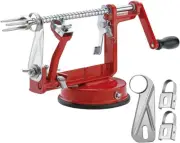 Chrome Cast Apple Potato Peeler Corer Slicer Stainless Steel Blades Vacuum Base