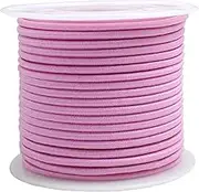 ZHFMLY Pink Elastic Beaded Cords 2mm 2/25 inch Elastic Cord String for Bracelets,Small Bungee Shock Cord for DIY Crafts, Beading and Sewing 48ft(ZH177)